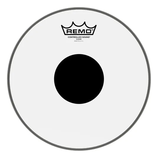 Remo - Controlled Sound Clear Black Dot Drumhead - Top Black Dot, 18"