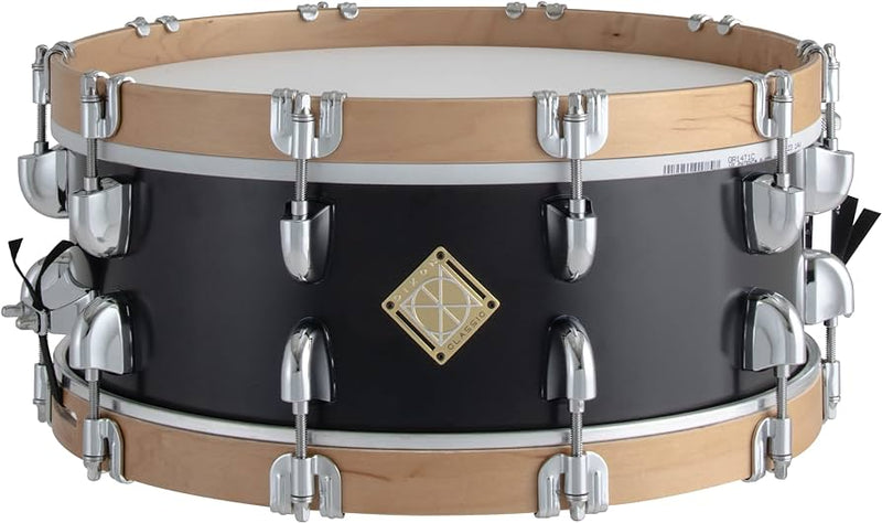 Dixon - Classic 5.5x14 Satin Black Wood Hoops Snare Drum