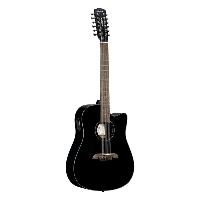 Alvarez - AD60ce 12-string Acoustic-electric Guitar - Black