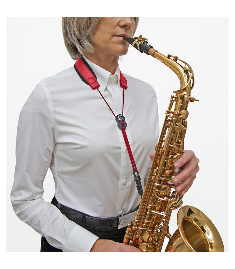 BG - Leather Saxophone Neck Strap - Red