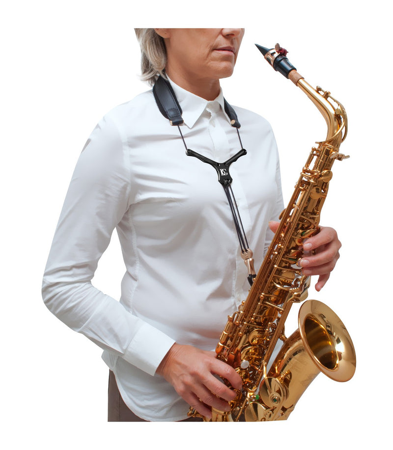 BG - ZEN Saxophone Strap, Leather, Metal Snap Hook