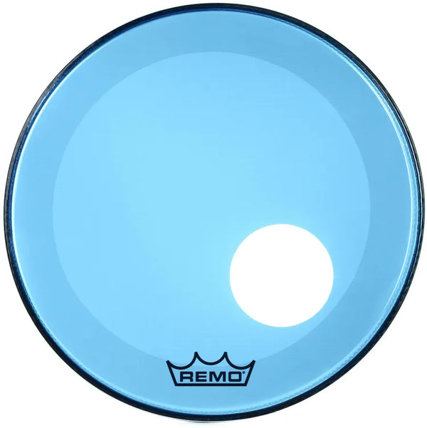 Remo - Powerstroke P3 Colortone Blue Bass Drumhead - 20 inch - with Port Hole