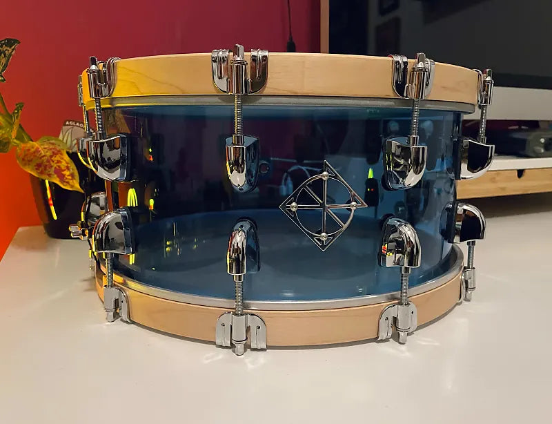 Dixon - Cornerstone 6.5x14 Blue Acrylic Wood Hoops Snare Drum