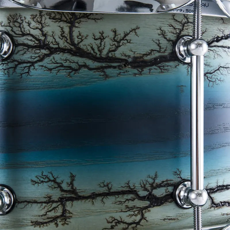 Dixon - Artisan 5x12 Enchanted Ash Lite Electric Blue Burst Snare